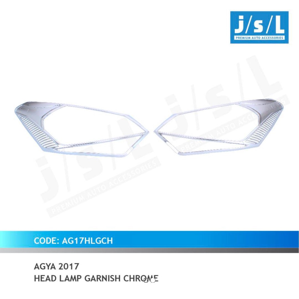 Garnish lampu headlamp depan Agya Ayla Th 2017 Up Chrome JSL