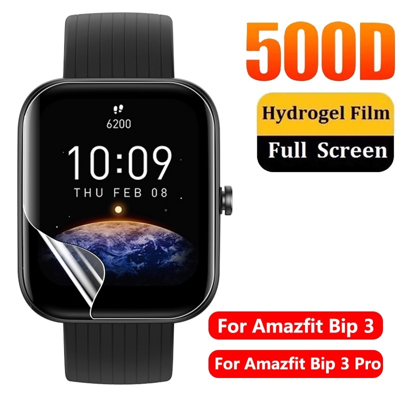 Film Pelindung Layar Bahan TPU Hydrogel Anti Gores Flexible Untuk Smartwatch Amazfit Bip 3 / Bip 3 Pro