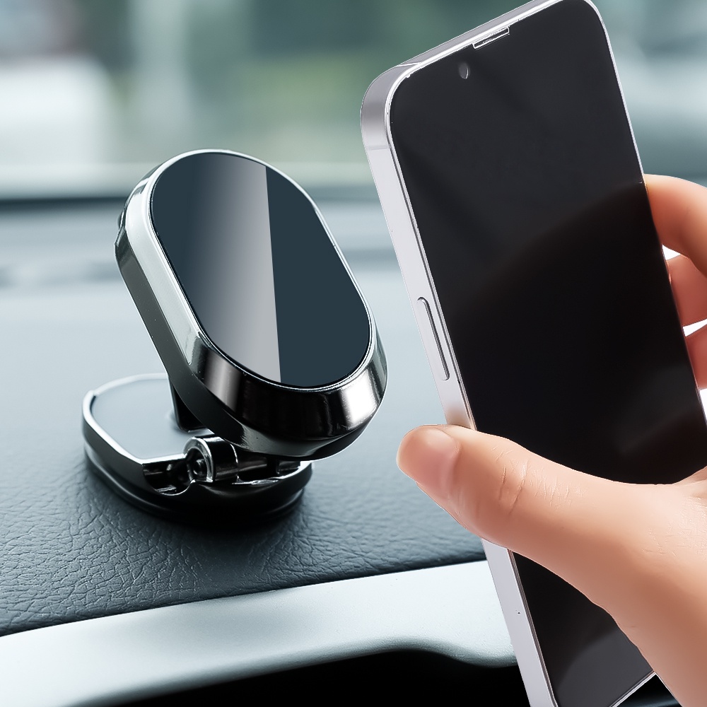 360° 1pc Holder Handphone Magnetik Multifungsi Bahan Metal Untuk Dashboard Mobil