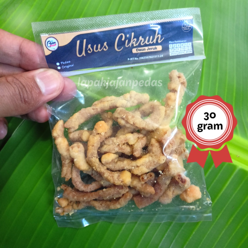 Jual Keripik Usus Krispi Rasa Original Daun Jeruk Cemilan Ringan Berat