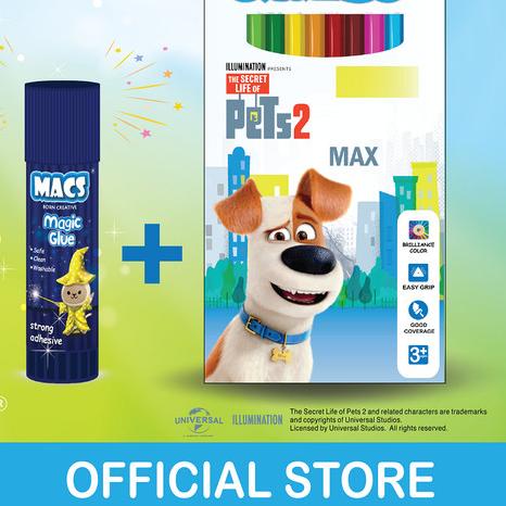 

FUN BUNDLE Macs Magic Glue Stick dan Color Pensil 12 Warna MAX