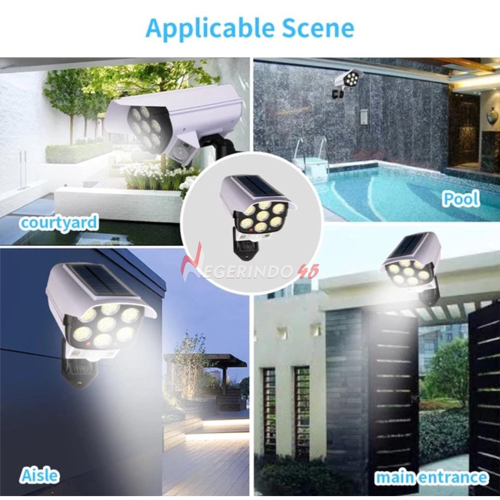 Lampu Taman Tenaga Surya Lampu Led Outdor Sensor ON/OFF Lampu Led