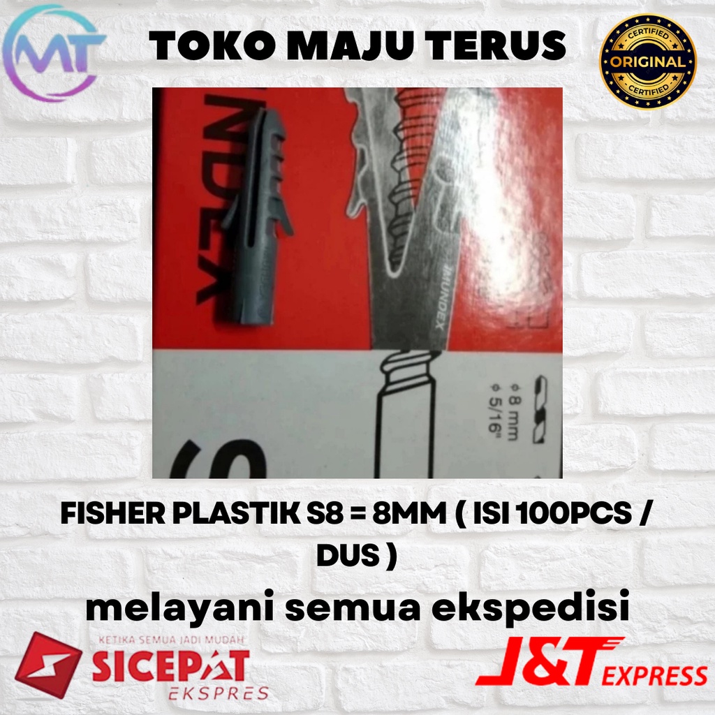 

fisher plastik S8 = 8mm ( isi 100pcs / dus )