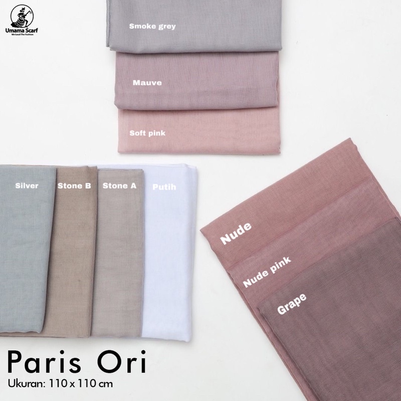 HIJAB SEGIEMPAT PARIS ORI UMAMA SCARF METAL LOGO