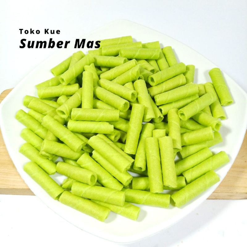 WAFER STIK MINI PANDAN 500 GR/ WAFER ROLL PANDAN/ KILOAN