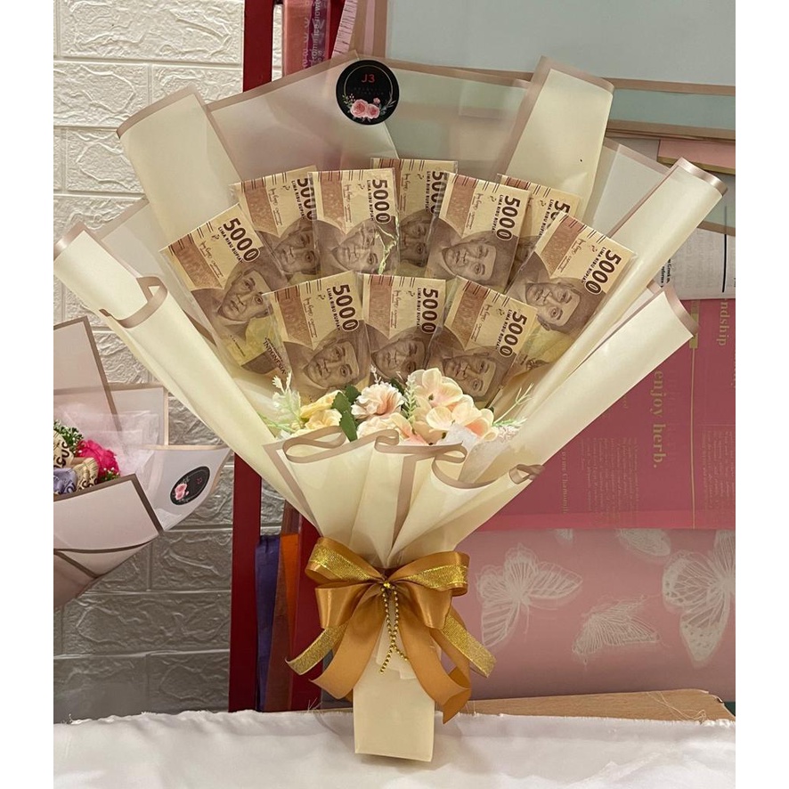 Bucket Money 5rban Buket Uang Bouquet Money Buket Bunga Uang Murah Souvenir Kekinian Hadiah Kekinian