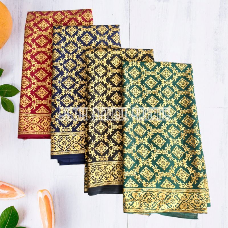 Ht kain batik prada prodo songket marun prada gold Bridesmaids modern bahan seragam batik prada