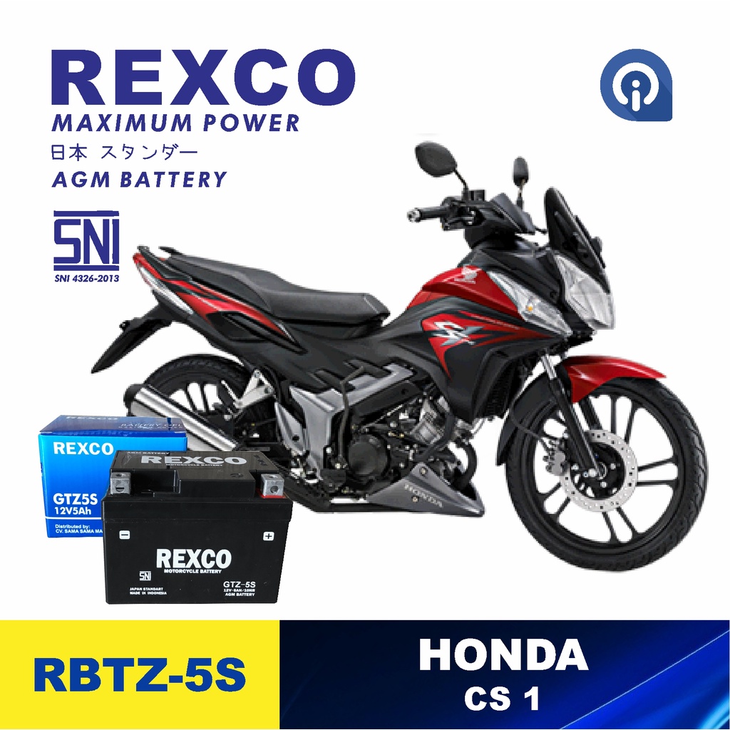 Jual Accu Aki Motor HONDA CS 1 ORIGINAL REXCO GTZ5S | Shopee Indonesia