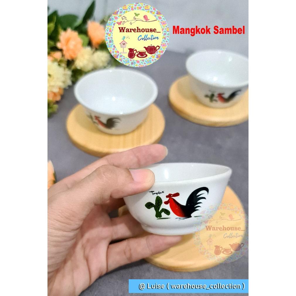 Mangkok Kecil Cap Ayam Jago TOYOKI / Mangkuk mini jadul / Mangkok sambel jago toyoki