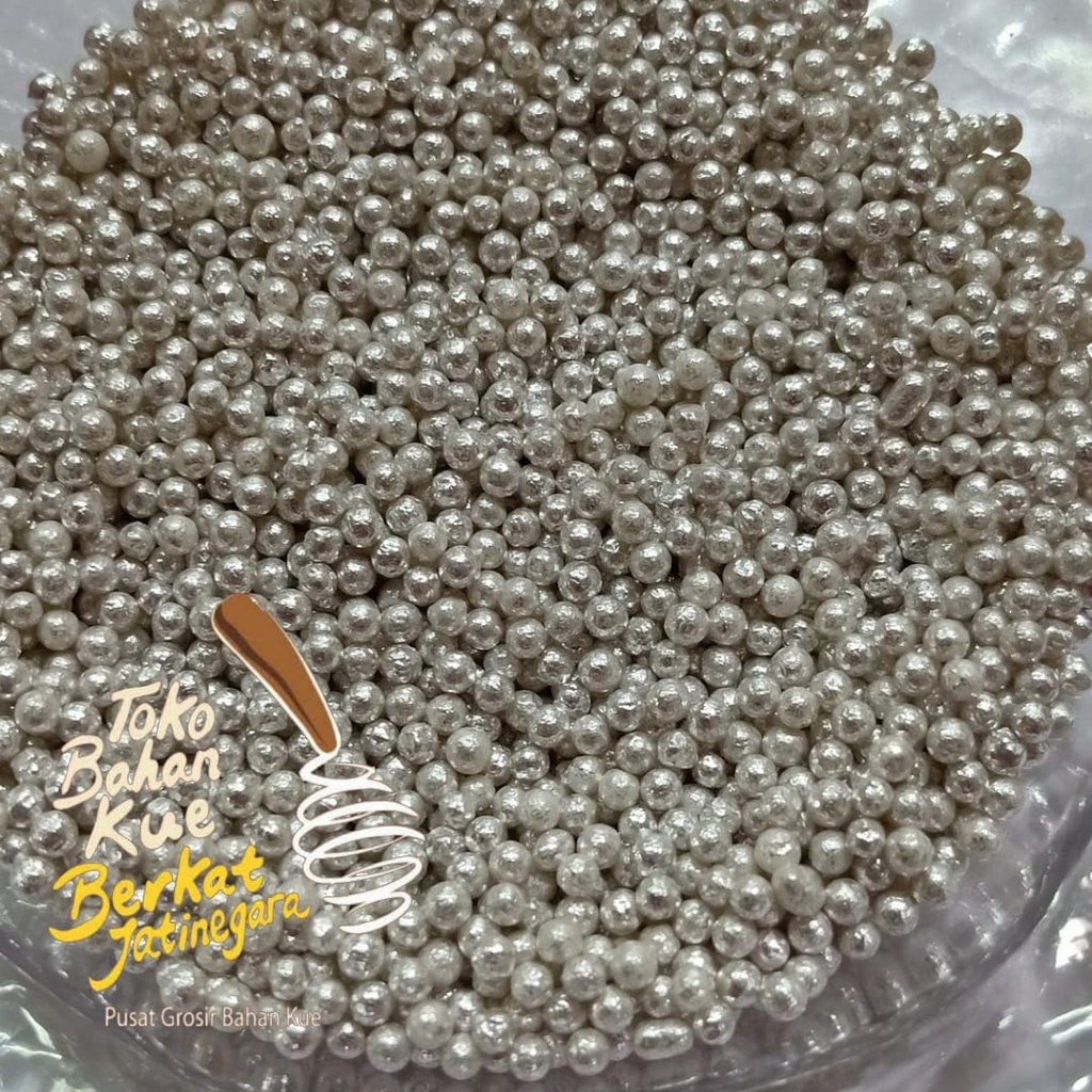 MUTIARA SILVER IMPORT UK. 7MM / 4MM / 2MM ISI 50 GR / HIASAN CAKE