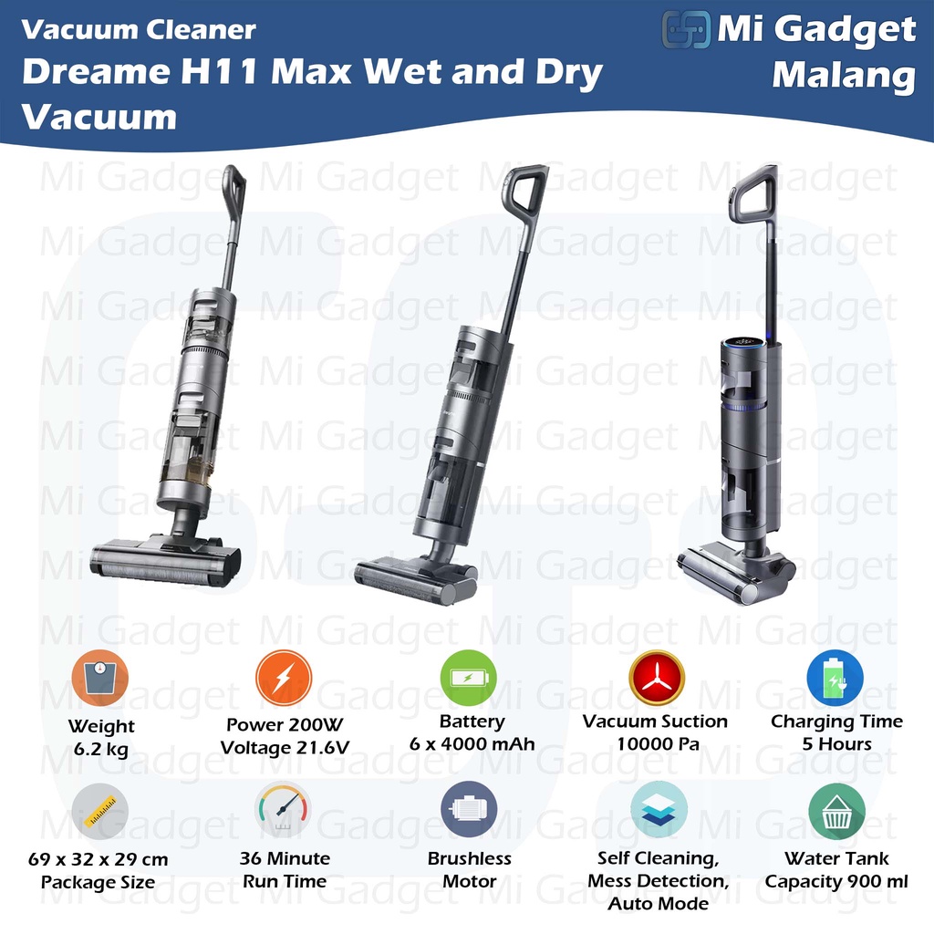 Dreame H11 Max Wet and Dry Vacuum Cleaner 10000Pa Self-Cleaning