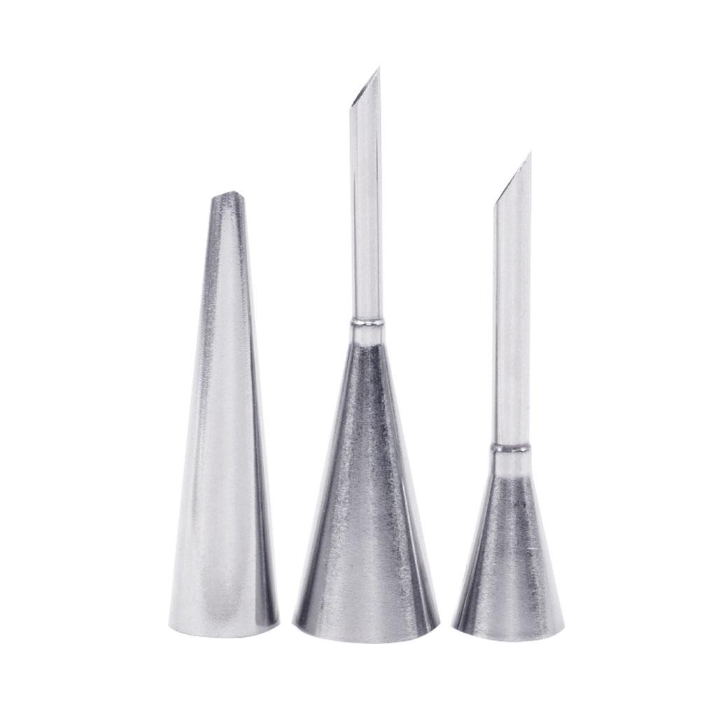 3buah/set Kue Baking Nozzle Stainless Steel Dekorasi Puff Cream Dekorasi Piping Tips Dapur Profesional Bakery