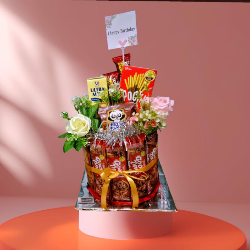 

Tower tart snack cake jajan ulang tahun uang ditarik hadiah anniversary box gift