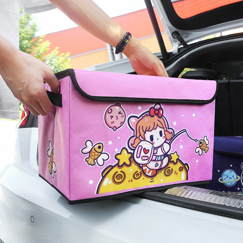 Kotak Penyimpanan Motif Kartun Lucu Untuk Bagasi Mobil