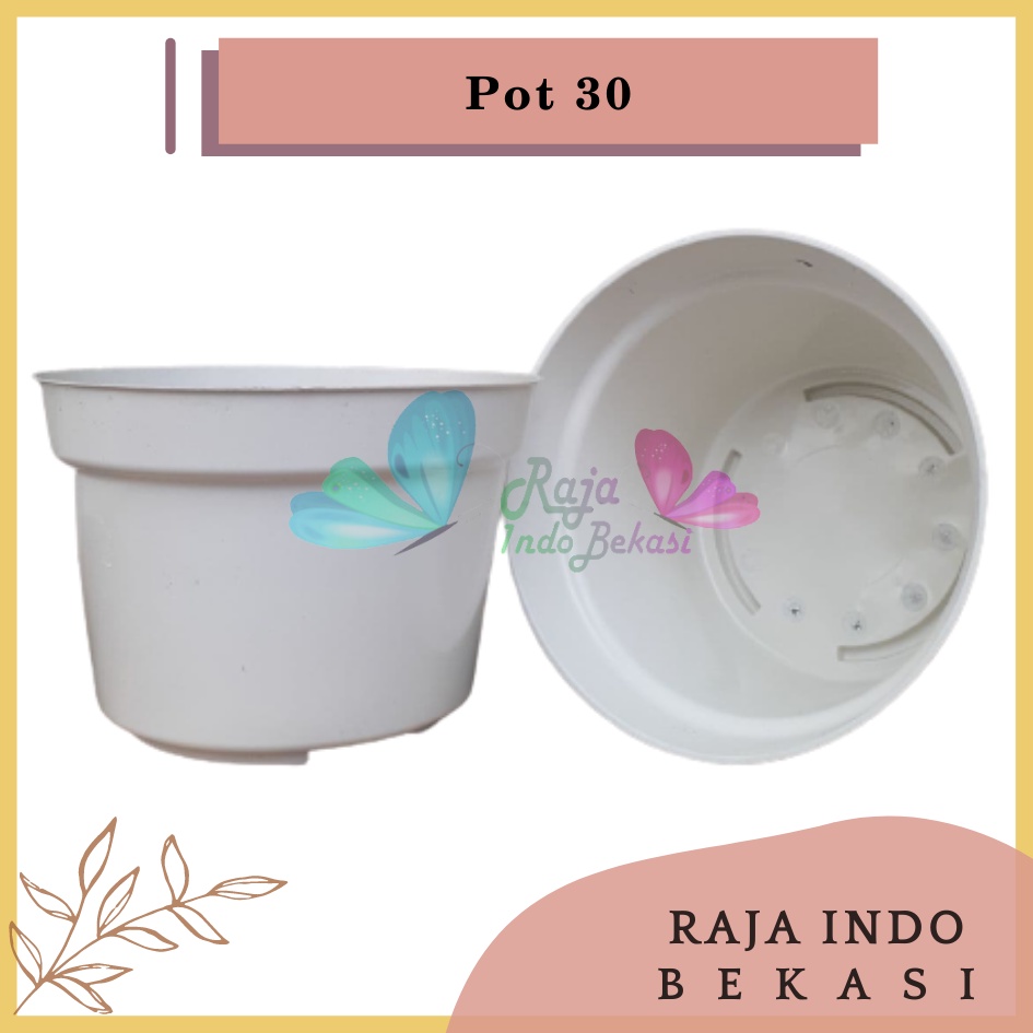 LUSINAN Pot 30 Putih Isi 12 Pcs TERMURAH GROSIR Pot Lusinan Hitam Murah Termurah 12 20 25 30 Cm