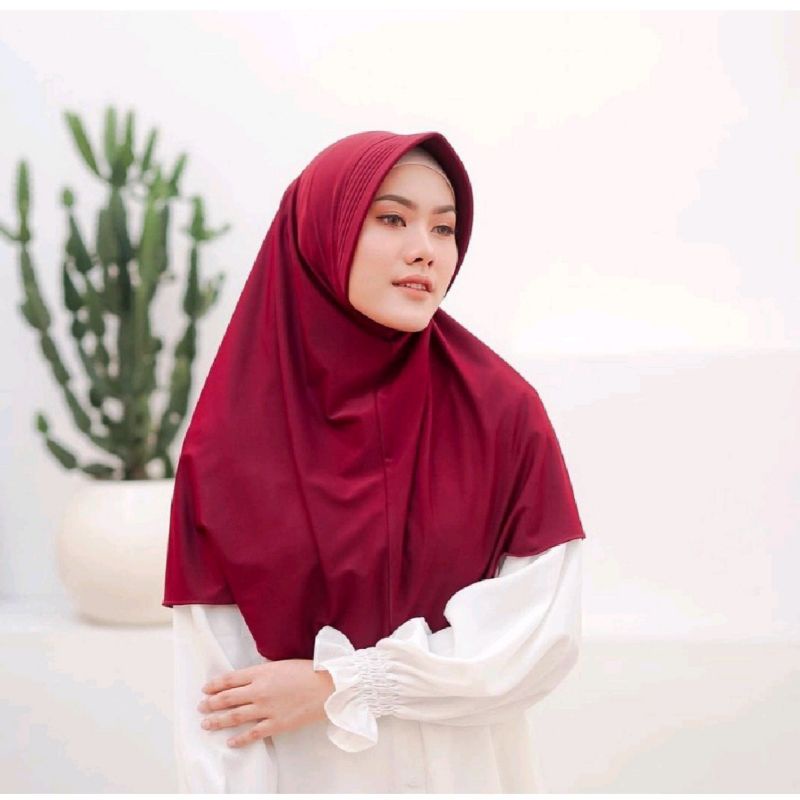 Bergo Hamidah Menutup Dada Daily Hijab Ped Antem Jersey Premium By Vins Boutique