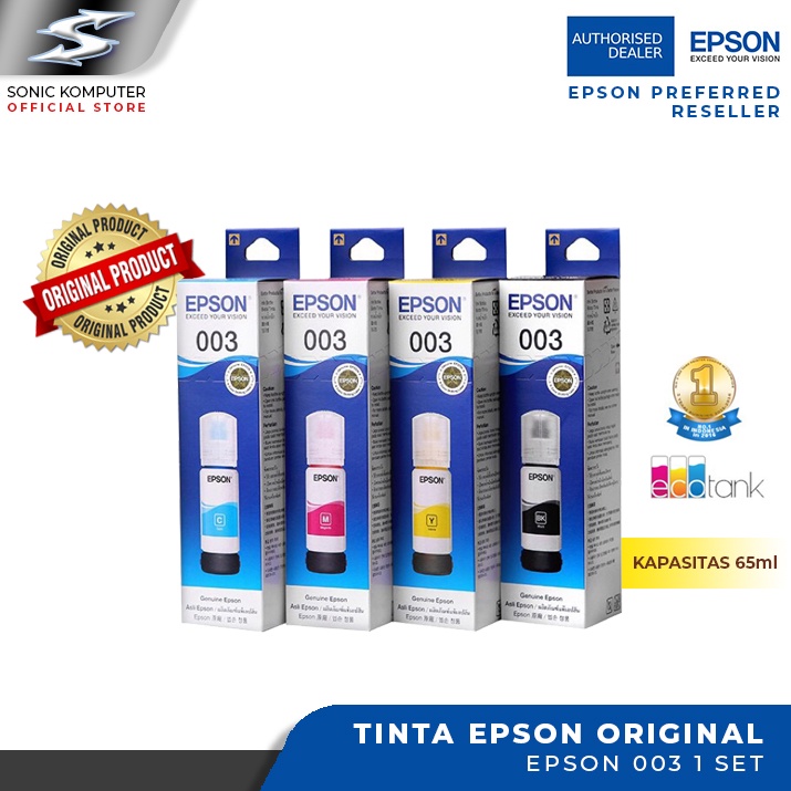 Tinta EPSON T 003 Black Cyan Magenta Yellow Original