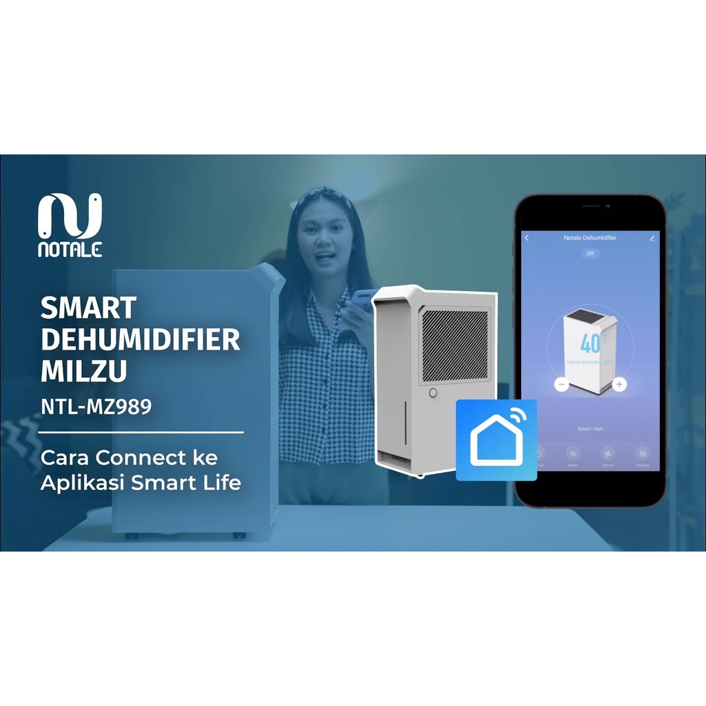 Notale Milzu Smart Dehumidifier 20L hari with Wifi Penyerap Lembab