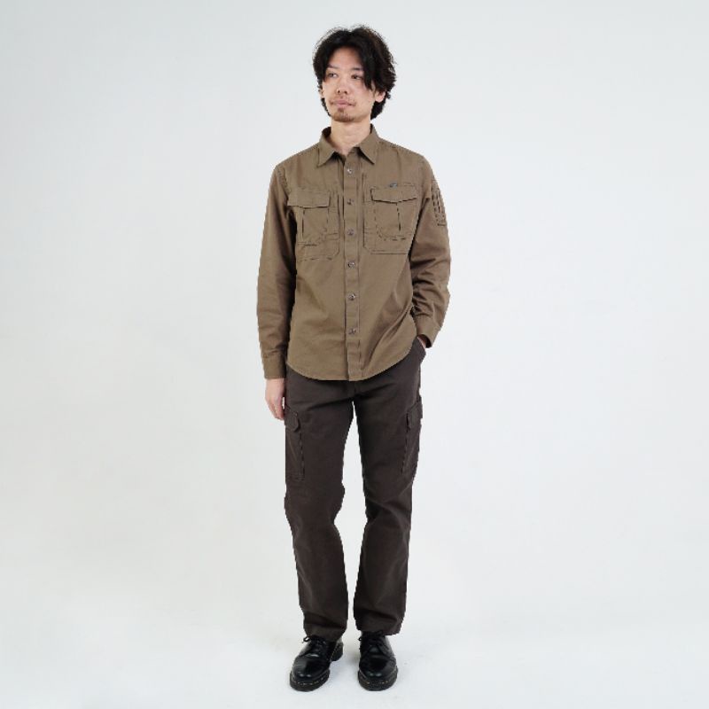 Kemeja MGEE Original - Kemeja Outdoor Original MGEE Lengan Panjang Gordon 054 Olive