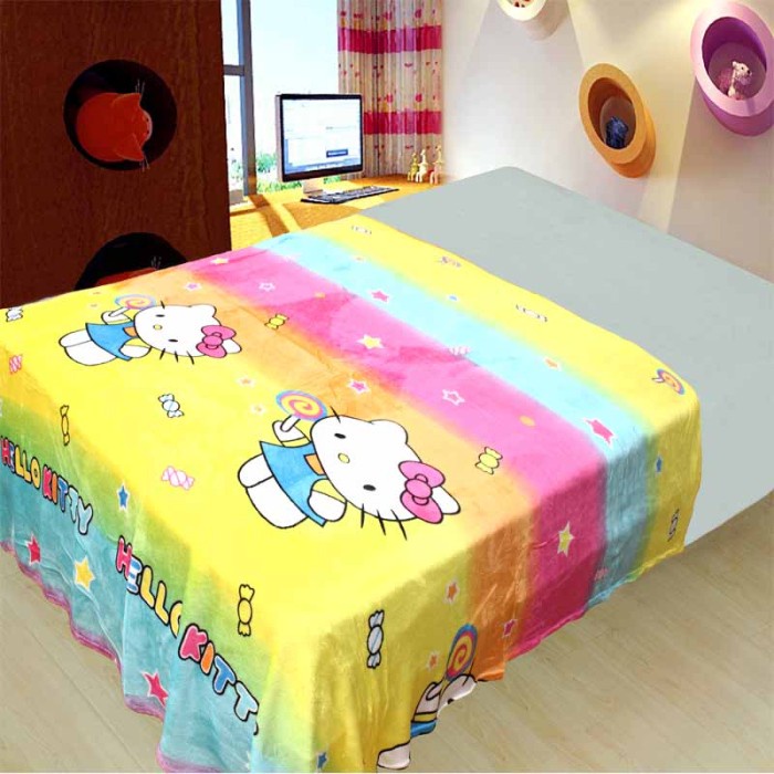 Selimut Dewasa NB Selimut 150x200cm Hello Kitty Lollipop(F7G2) Selimut Tebal Selimut Murah Selimut B