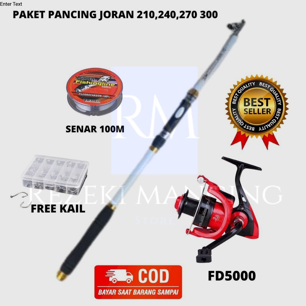 PANCING SET LENGKAP COD Joran carbon telescopic panjang 2,4M 2,7M 3M FREE REEL FD3000 FD5000 BONUS s