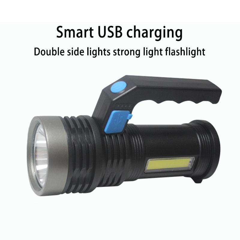 COD Senter LED Super Light Remote Cash + COB 4 Mode Darurat Isi Ulang USB Diperlukan Anti-Air -Doo