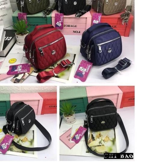 Tas Wanita Import Jinjing Selempang CHIBAO CB8202 8202 Bordir Ketupat - Grey