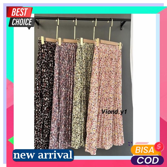 Floral Skirt / Skirt / Korean Style / Midi Skirt / Skirt A Line / Sakura Pattern / Long Skirt / Vint