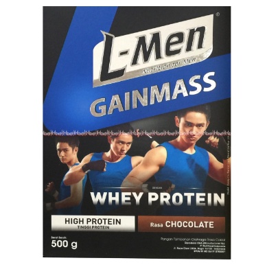 L-Men Gainmass 500gr Whey Protein Rasa Chocolate Flavour Whey Protein Rasa Cokelat High Protein Tinggi ProteinSusu lmen Gain Mass Susu Nutrisi Untuk Pria Cowok Agar Lebih Berotot Fitnes L men Bubuk Rasa Coklat 500 Gram