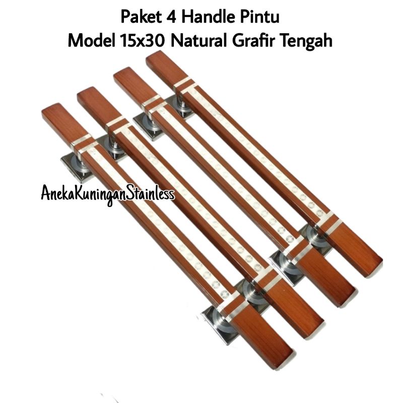 paket 4 handle pintu rumah minimalis 15x30 grafir tengah tarikan gagang pintu rumah stainless handel hendel pintu rumah murah