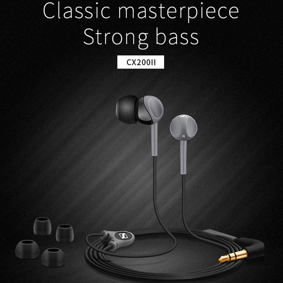 Sennheiser CX200 Headset Headphone Kabel Stereo HIFI Dengan Noise Reduction