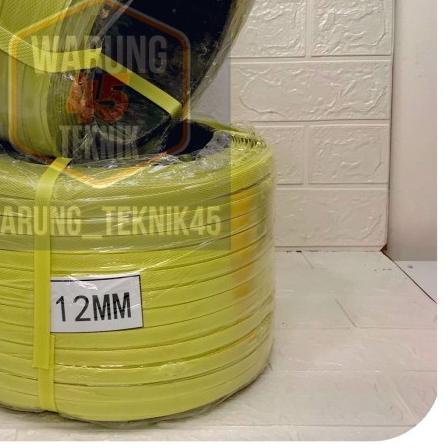 Plastik strapping straping band 12 mm berat 7 kg tali kuning straping