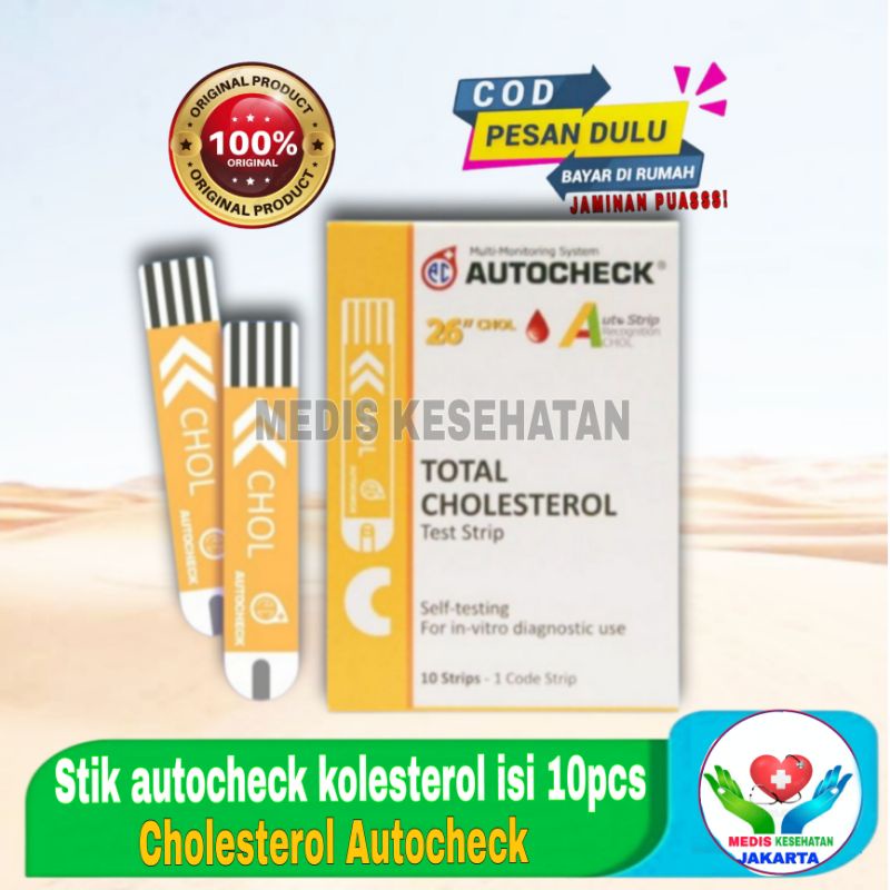 strip kolesterol Autocheck/ stik cholesterol Autocheck/ test Kolesterol Autocheck /cek cholesterol A