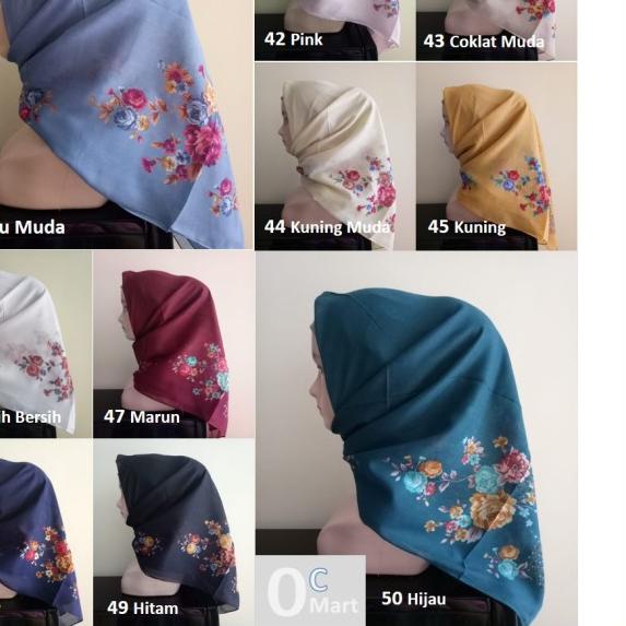 Jilbab hijab segiempat motif Umama Scarf - Voal