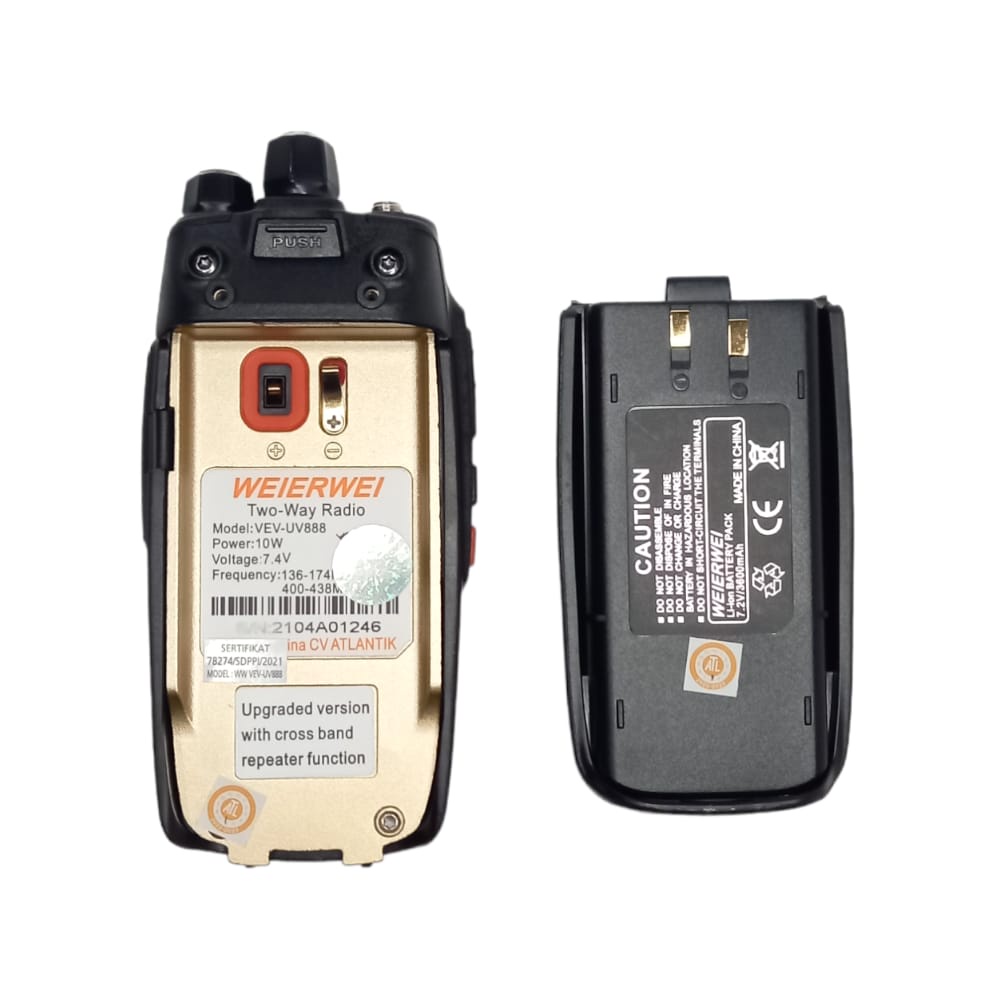HANDY TALKY WEIERWEI VEV UV-888 UV88 UV 888 DUALBAND VHF UHF 400 10WATT NEW ORIGINAL