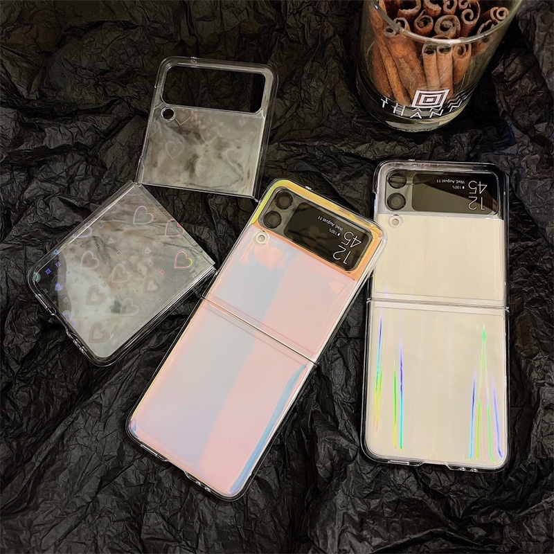 Casing Z Flip 4 3 Z Fold 4 3 with Hologram Paper READYSTOCK Case TPU Acrylic ZFlip4 Zflip3 Zflip Zfold Zfold4 Zfold3