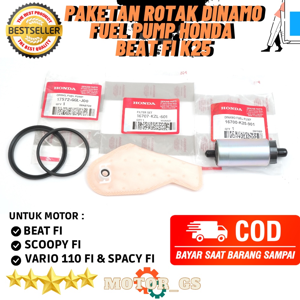 Paket rotak saringan filter dan oring fuel pump honda Beat fi / Beat Pop / scoopy fi / vario 110 fi