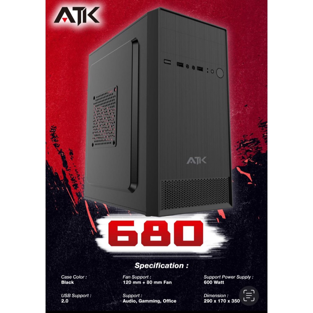 Casing simbadda ATK 680 plus psu 600watt