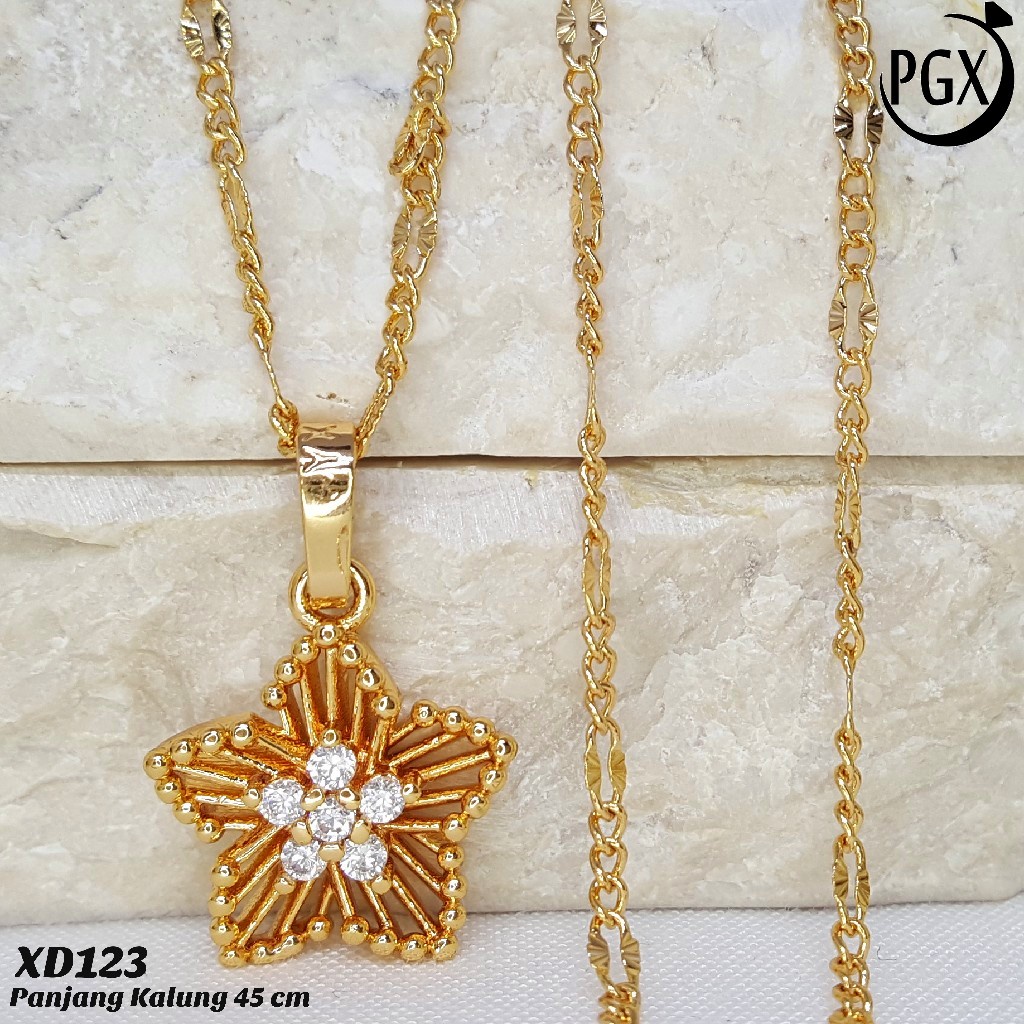 PGX Kalung Wanita Xuping Perhiasan Lapis Emas Aksesoris Fashion Premium - XD123