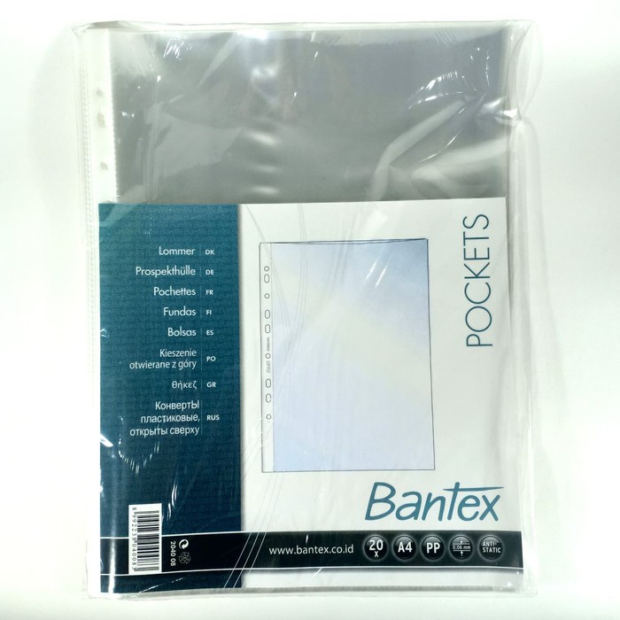 

SHEET PROTECTOR / POCKET 2035 A4 0.06 MM BANTEX ISI 20