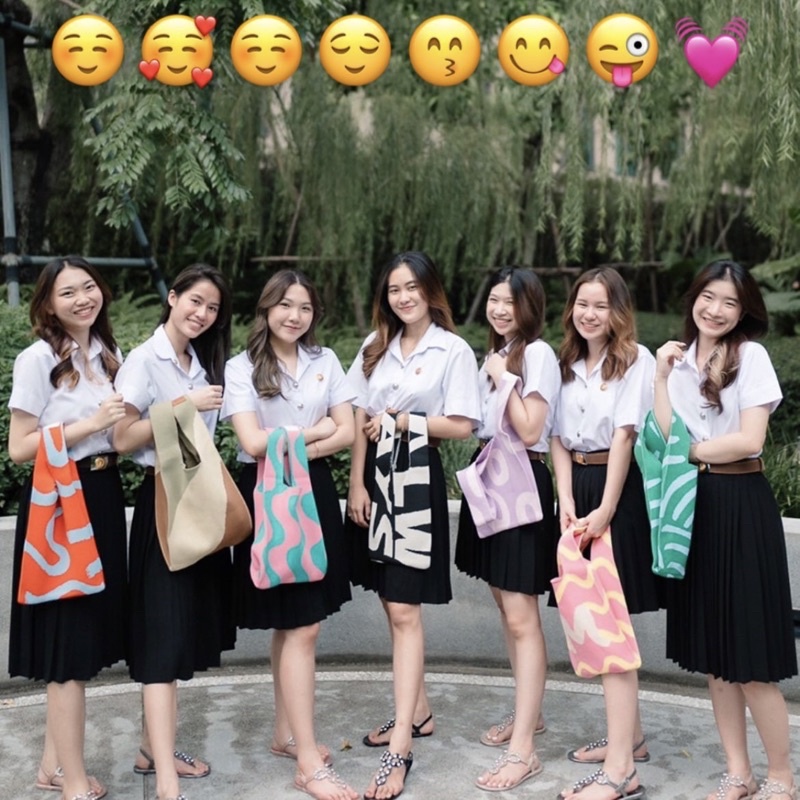TAS WANITA 3148 - Tas BUFFOLLOW Vacay Tote Bag Alphabet Edition - Tas BUFOLLOW BUFFOLOW BAG VIRAL THAILAND - BENE Korean Knitted Checkered Tote Bag / Tas Rajut Korea - E1