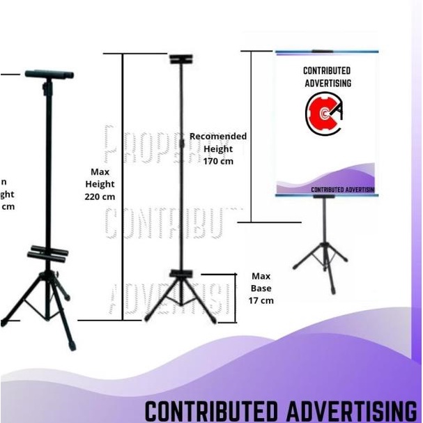 Tripod Display / Stand Banner Tripod / Stand banner Berdiri