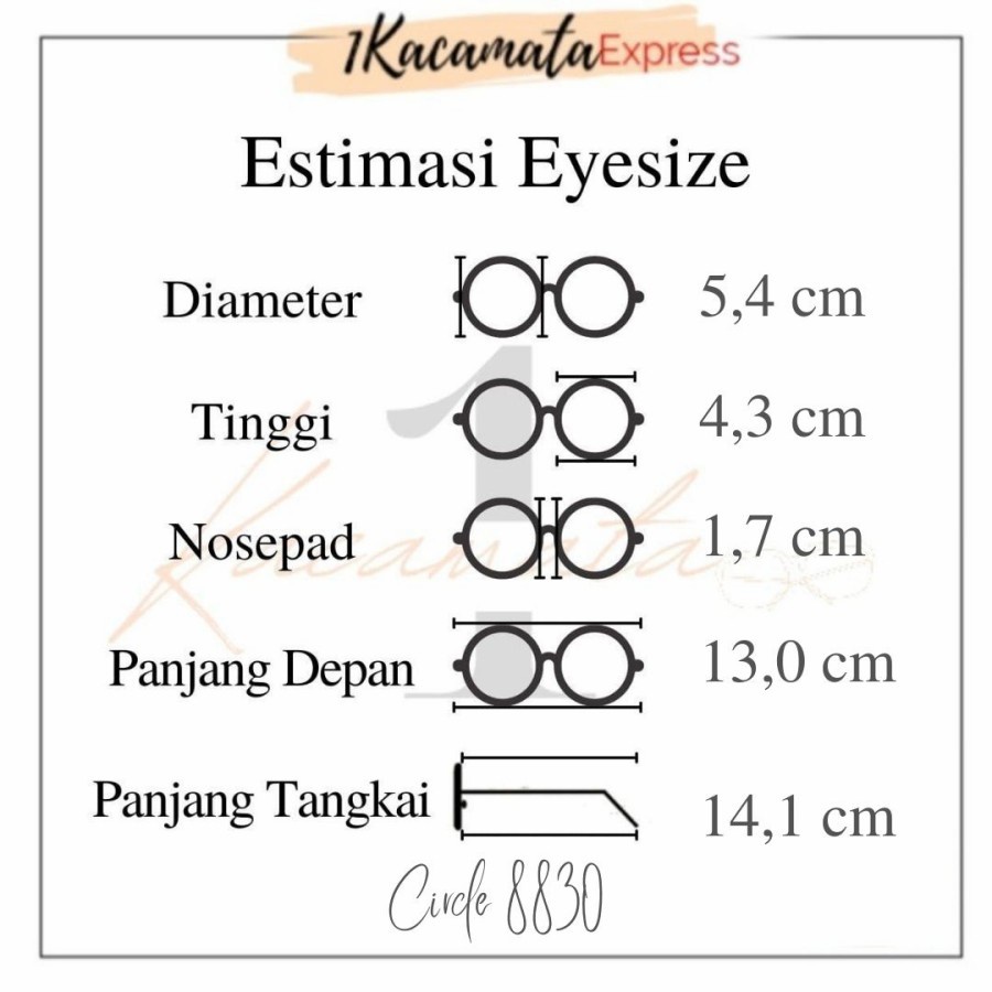 PAKET FRAME LENSA KACAMATA TYPE 8830