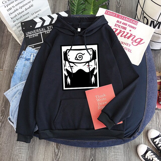 Sweater Hoodie Anime KAKASHI EYES NARUTO II KAKASI EYES NARUTO Jumper Hoodie II Sweter Oblong Topi Sz M - XL ( Pria &amp; Wanita / Anak &amp; Dewasa )