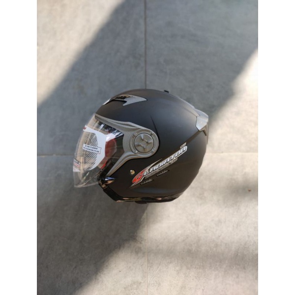 Helm NHK Half Face 2 Visor Gladiator Solid Polos Original 100% Sertifikasi SNI