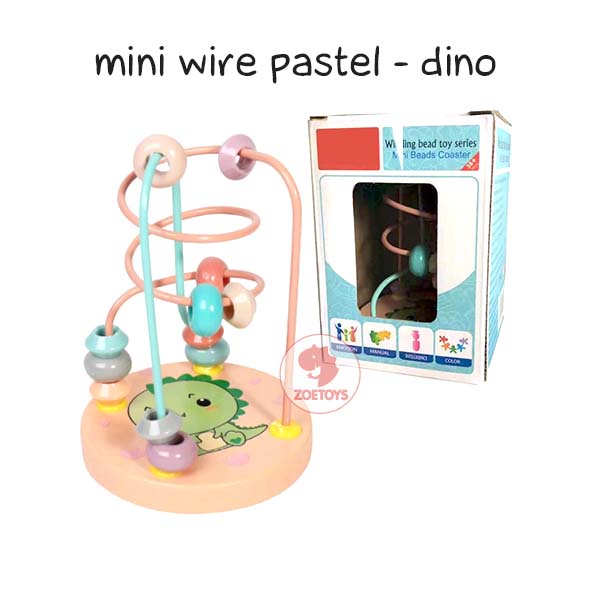 Zoetoys Mini Wire Game Pastel with Box | Alur kawat kecil Alat Hitung Anak Mini Round Beads Maze | Mainan Edukasi Anak | Cari Kado Anak Natal
