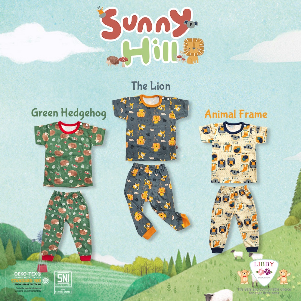 LIBBY BABY SETELAN LENGAN PENDEK CELANA PANJANG MOTIF TALE OF PRAIRIE SUNNY HILL