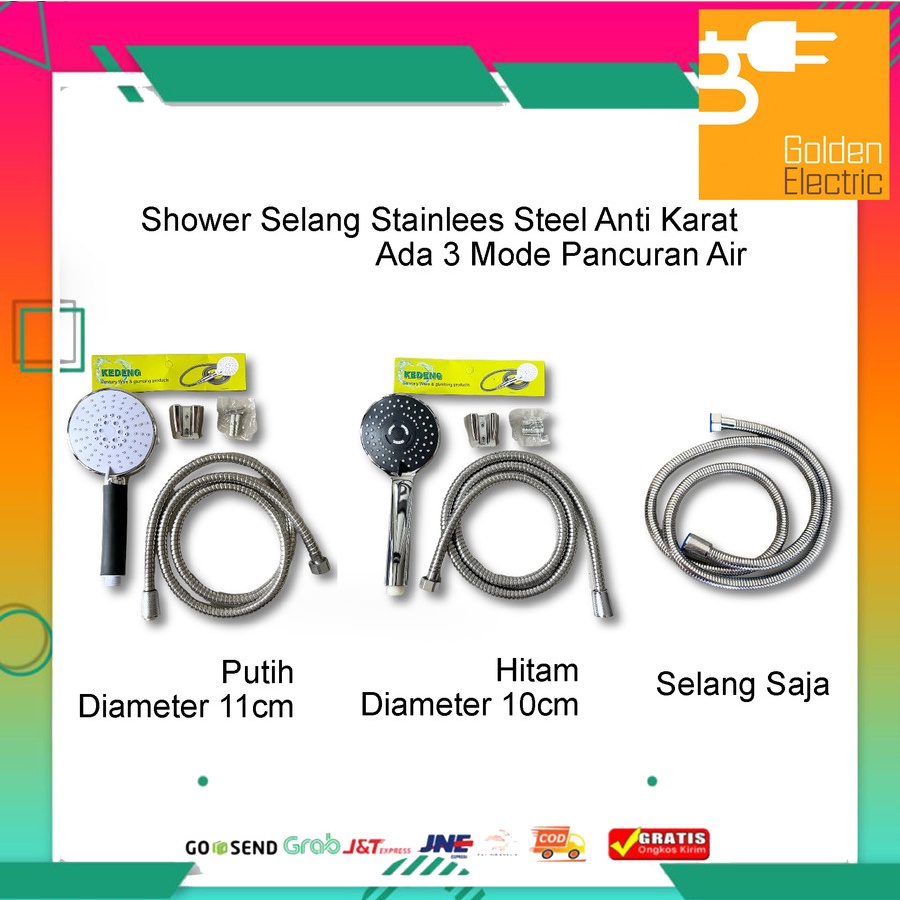 Handshower Headshower Head Hand Shower Mandi 5 Mode Pancuran Air WC