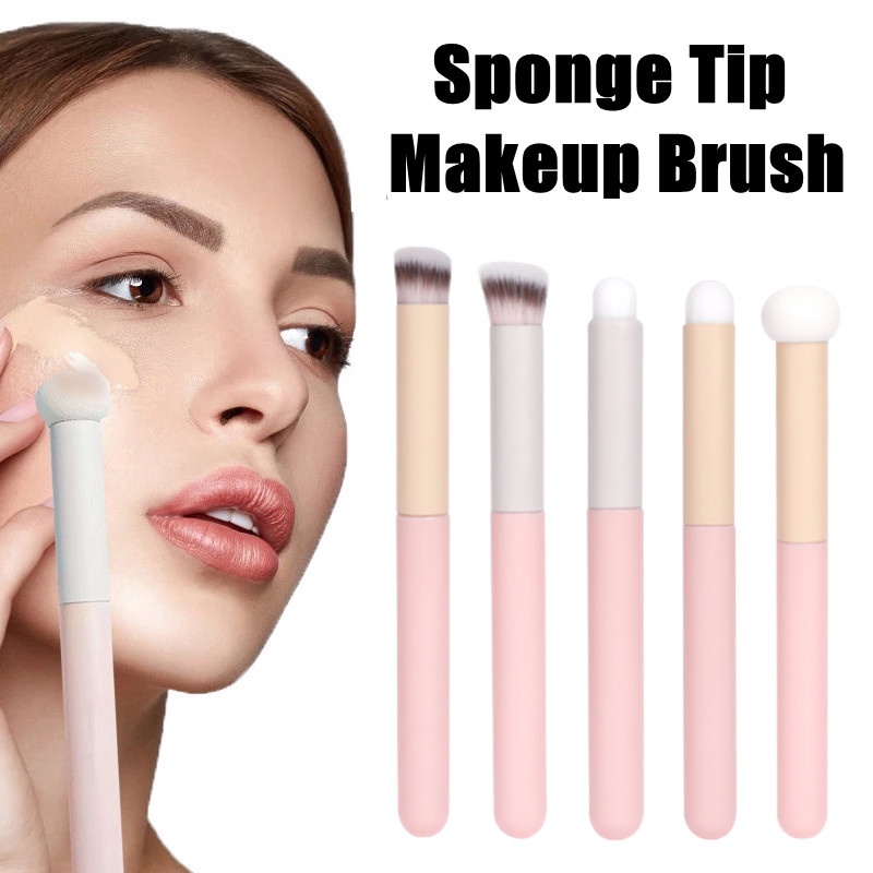 1pc Brush Spons Makeup Multifungsi Untuk Concealer / Lipstick