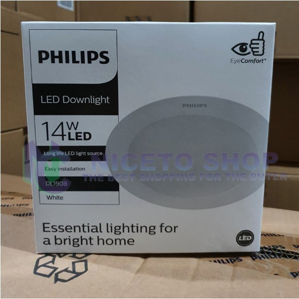 Philips Eridani Lampu LED Downlight 14W 14 Watt 6&quot; DL190B Putih 14W